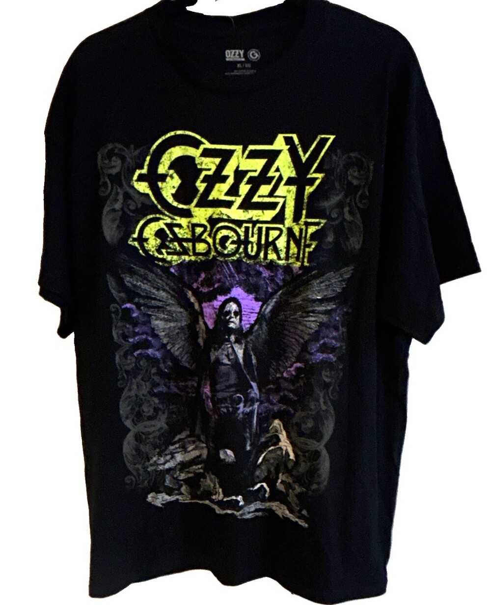 Ozzy Men's XL Black Crew Neck Short Sleeve Graphic Knit Cotton T-Shirt